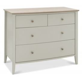 Bentley Designs Whitby Scandi Oak and Soft Grey 2+2 Drawer Chest