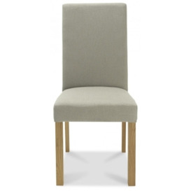 Bentley Designs Parker Silver Grey Fabric Square Back Dining Chair (Sold in Pairs)