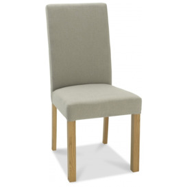 Bentley Designs Parker Silver Grey Fabric Square Back Dining Chair (Sold in Pairs) - thumbnail 2