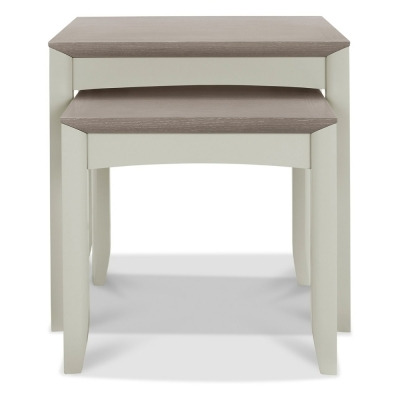 Bentley Designs Bergen Grey Washed Oak and Soft Grey Nest Of Lamp Table - image 1