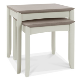 Bentley Designs Bergen Grey Washed Oak and Soft Grey Nest Of Lamp Table - thumbnail 2