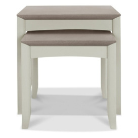Bentley Designs Bergen Grey Washed Oak and Soft Grey Nest Of Lamp Table - thumbnail 1