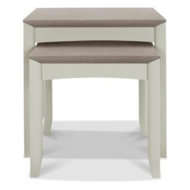 Bentley Designs Bergen Grey Washed Oak and Soft Grey Nest Of Lamp Table