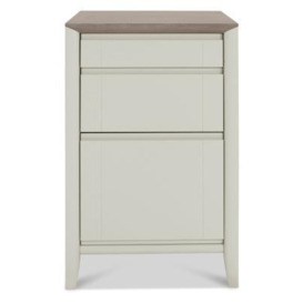 Bentley Designs Bergen Grey Washed Oak and Soft Grey Filing Cabinet with Drawer - thumbnail 1