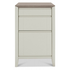 Bentley Designs Bergen Grey Washed Oak and Soft Grey Filing Cabinet with Drawer - thumbnail 1