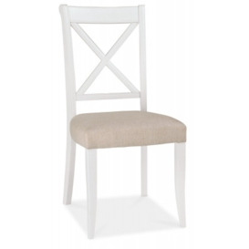 Bentley Designs Hampstead Two Tone X Back Dining Chair (Sold in Pairs) - thumbnail 1