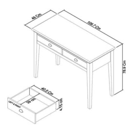 Bentley Designs Hampstead White Dressing Table - thumbnail 3