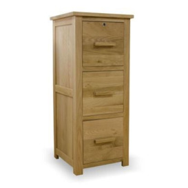 Clearance - Homestyle GB Opus Oak 3 Drawer Filing Cabinet - FSS15179