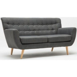 Birlea Loft Grey 3 Seater Fabric Sofa - thumbnail 1