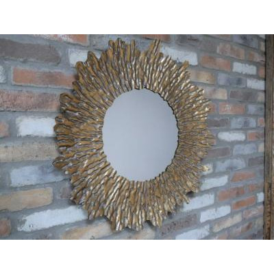 Gold Round Mirror - 9101