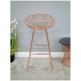 Plated Steel Copper Bar Stool