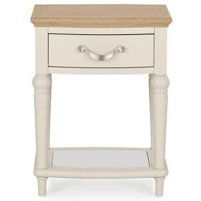 Bentley Designs Montreux Pale Oak and Antique White 1 Drawer Lamp Table - image 1