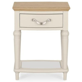 Bentley Designs Montreux Pale Oak and Antique White 1 Drawer Lamp Table