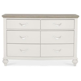 Bentley Designs Montreux Grey Washed Oak and Soft Grey 6 Drawer Wide Chest