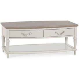Bentley Designs Montreux Grey Washed Oak and Soft Grey Coffee Table with Drawer