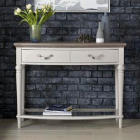 Bentley Designs Montreux Grey Washed Oak and Soft Grey Console Table with Drawer - thumbnail 3