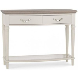 Bentley Designs Montreux Grey Washed Oak and Soft Grey Console Table with Drawer - thumbnail 1
