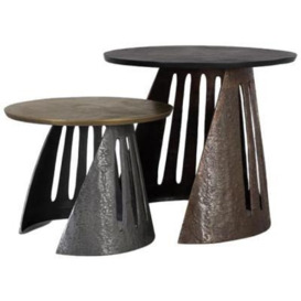 Businde Black and Copper Coffee Table (Set of 2)