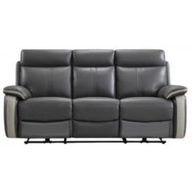 Covington Leather Electric Fusion 3 Seater Sofa - Comes in Dark Grey and Light Grey