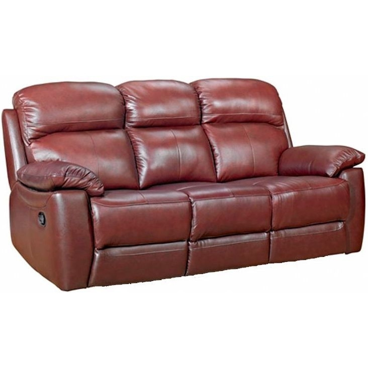 Aston Chestnut Leather 3 Seater Fixed Sofa