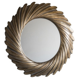 Lowry Gold Round Mirror - 100cm x 100cm