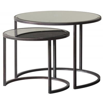 Denbigh Glass Top Coffee Table  (Set of 2 ) - image 1