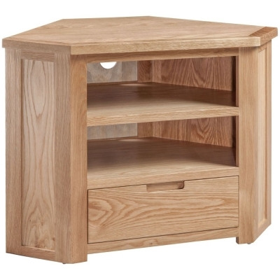 Homestyle GB Moderna Oak Corner TV Cabinet - image 1