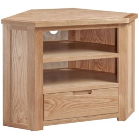 Homestyle GB Moderna Oak Corner TV Cabinet - thumbnail 1