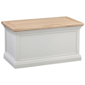 Homestyle GB Cotswold Oak and Painted Blanket Box - thumbnail 1
