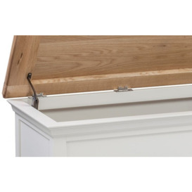 Homestyle GB Cotswold Oak and Painted Blanket Box - thumbnail 3