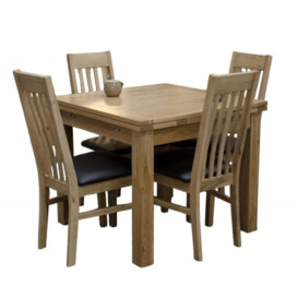 Homestyle GB Elegance Oak Square Extending Dining Table