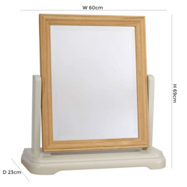 TCH Cromwell Dressing Mirror - Oak and Painted - thumbnail 3