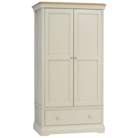 TCH Cromwell 2 Door 1 Drawer Wardrobe - Oak and Painted - thumbnail 1