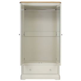 TCH Cromwell 2 Door 1 Drawer Wardrobe - Oak and Painted - thumbnail 3