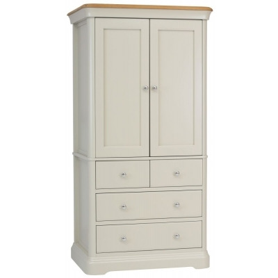 TCH Cromwell 2 Door 4 Drawer Linen Chest - Oak and Painted - image 1