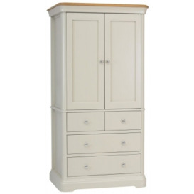 TCH Cromwell 2 Door 4 Drawer Linen Chest - Oak and Painted - thumbnail 1
