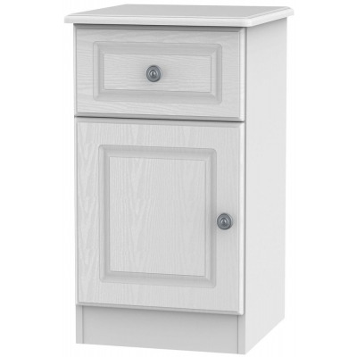 Pembroke 1 Door 1 Drawer Bedside Cabinet Left Hand Side - Comes in White, Cream and High Gloss White Options