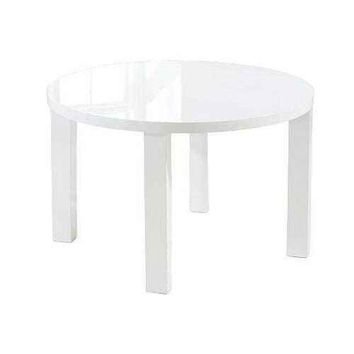 Sandra White High Gloss Round Dining Table - image 1