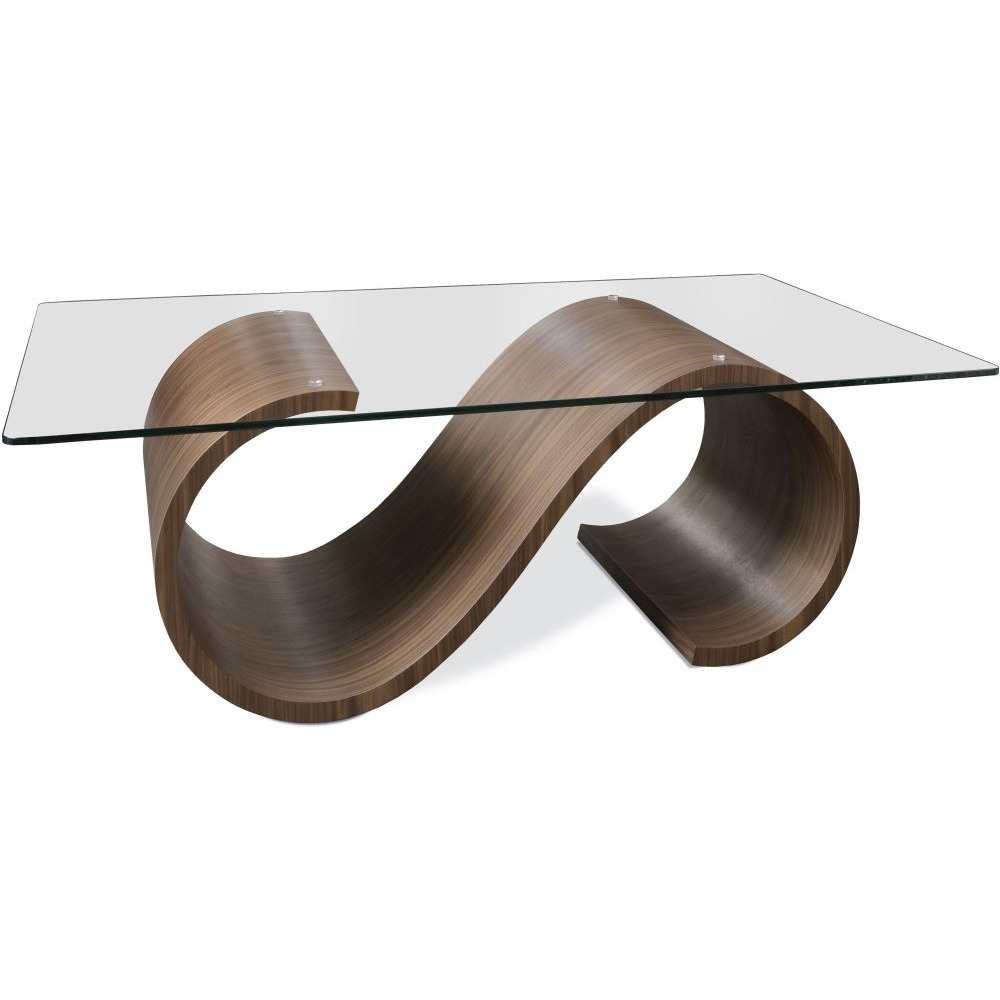 Tom Schneider Swirl Glass Top Coffee Table