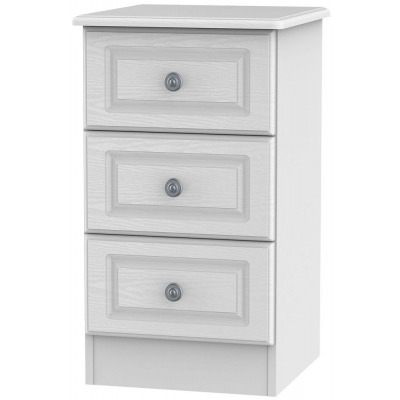 Pembroke 3 Drawer Bedside Cabinet - Comes in White, Cream and High Gloss White Options - image 1