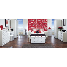 Pembroke 3 Drawer Bedside Cabinet - Comes in White, Cream and High Gloss White Options - thumbnail 2