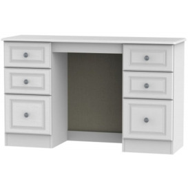 Pembroke Double Pedestal Dressing Table - Comes in White, Cream and High Gloss White Options
