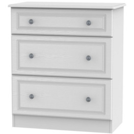 Pembroke 3 Drawer Deep Chest - Comes in White, Cream and High Gloss White Options