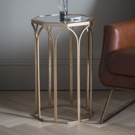 Norfolk Mirrored Side Table with Gold Legs - thumbnail 3