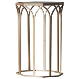 Norfolk Mirrored Side Table with Gold Legs - thumbnail 1