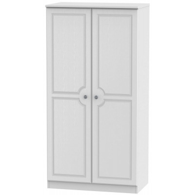 Pembroke 2 Door 3ft Plain Wardrobe - Comes in White, Cream and High Gloss White Options - image 1