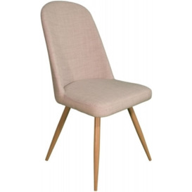 Reya Ivory Fabric Dining Chair (Sold in Pairs)