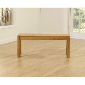 Leighton Oak Dining Table with 2 Brown Chairs and Bench - thumbnail 3