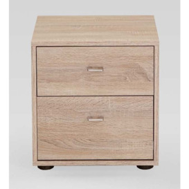 Tokio 2 Drawer Bedside Cabinet with Carcase Color Front - thumbnail 3