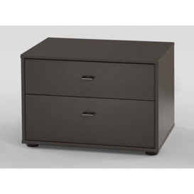 Tokio 2 Drawer Bedside Cabinet with Carcase Color Front - thumbnail 2
